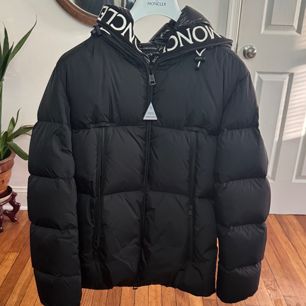 Moncler Black Hooded Puffer Jacket